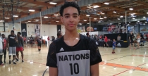 Andrew Nembhard shines at the adidas Nations as he displays elite play making skills and a calm presence. 
